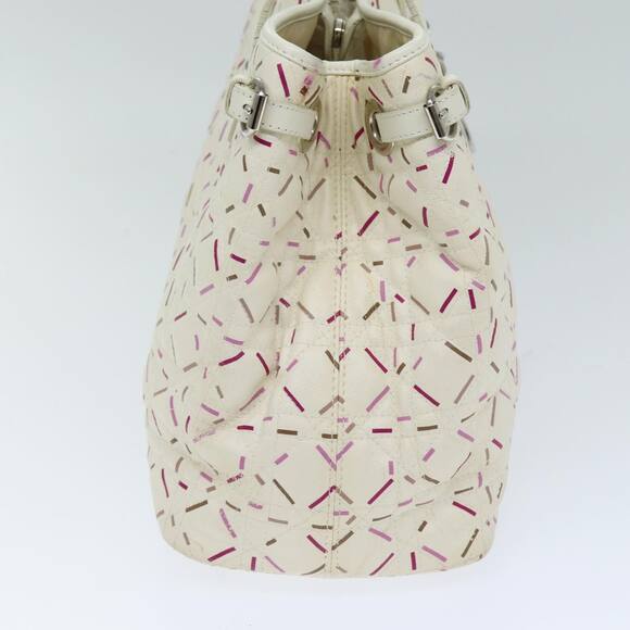 DIOR Lady DIOR Canage Tote Bag Coated Canvas White - Picture 5 of 12